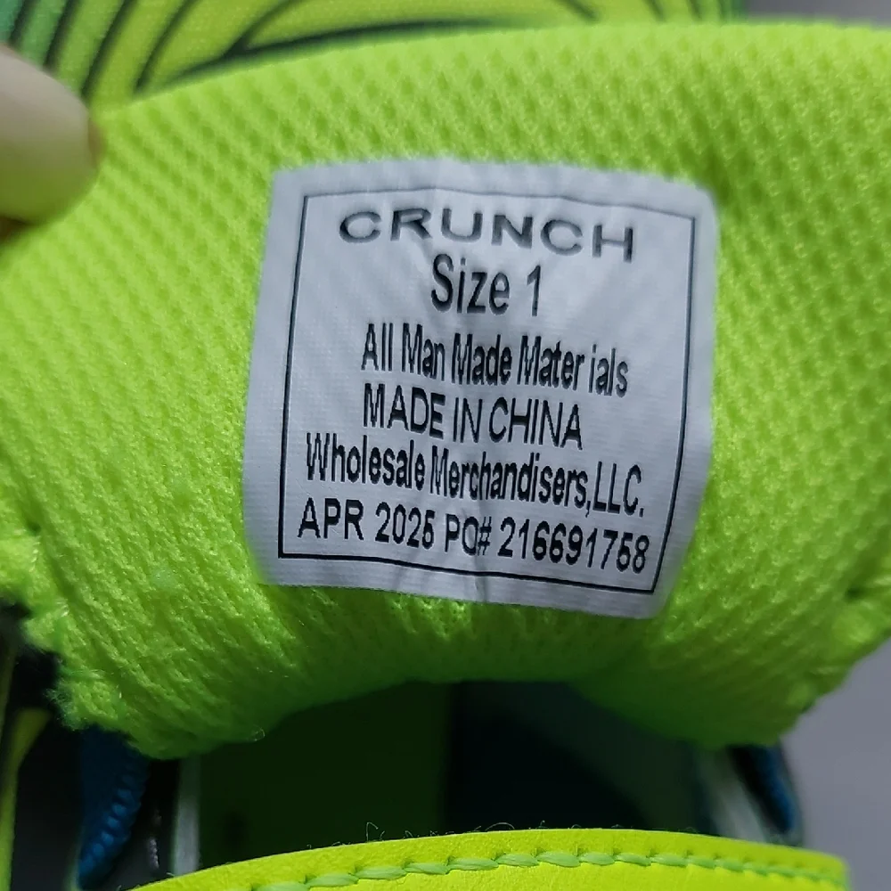 Vivele Kids Neon Green and Blue‎ Athletic Shoes Size 1M